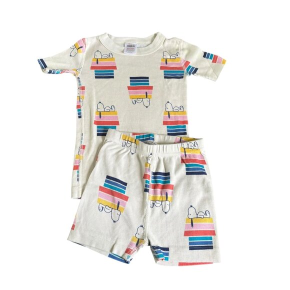 Hanna Andersson Peanuts Snoopy Dog House Pajamas Size 100 - Picture 1 of 3